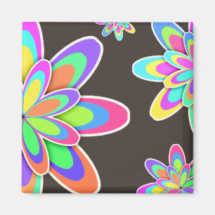 Imán Groovy Flowers