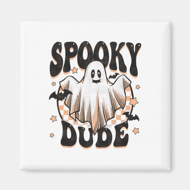Imán Groovy Ghost Halloween Costume a los niños Bo (Frente)