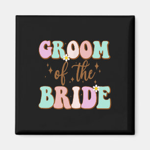 Imán Groovy Groom De La Madre Ducha De La Boda De Novia