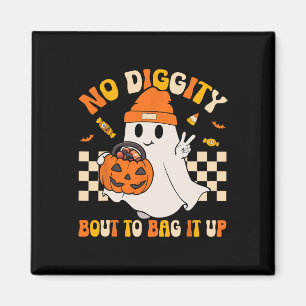 Imán Groovy Halloween Fantasma Boo No hay ninguna locur