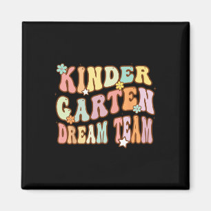Imán Groovy Kindergarten Dream Team First Day of Back t