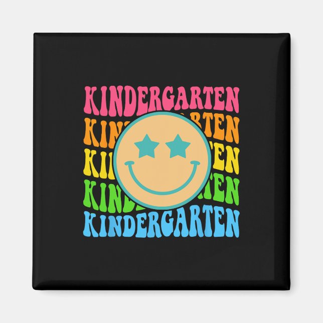 Imán Groovy Kindergarten Vibes enfrenta a profesores re (Frente)