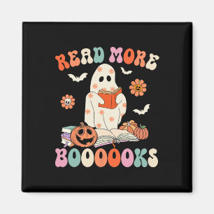 Imán Groovy Leer más libros Cuidados Fantasma Boo Diver