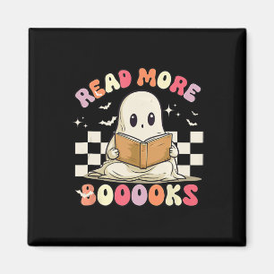 Imán Groovy Leer más libros Cuidados Fantasma Boo Diver