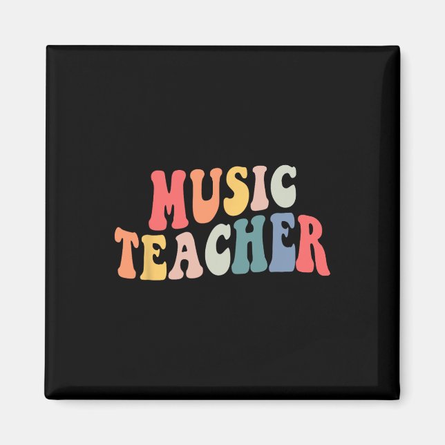 Imán Groovy Music Teacher Team Teacher vuelve a la escu (Frente)