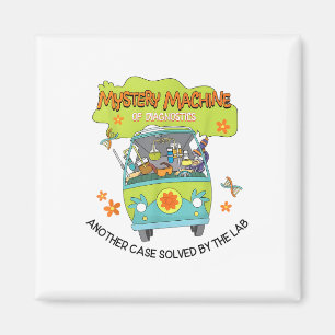 Imán Groovy Mystery Machine Of Diagnostics Lab Tech Lab