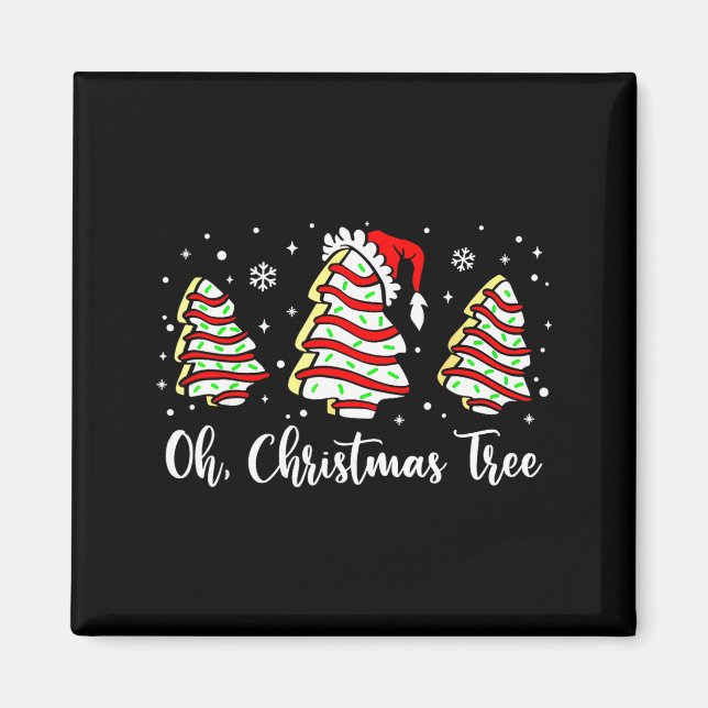 Imán Groovy Oh Christmas Tree Cakes Debbie Becky Jen Ca (Frente)