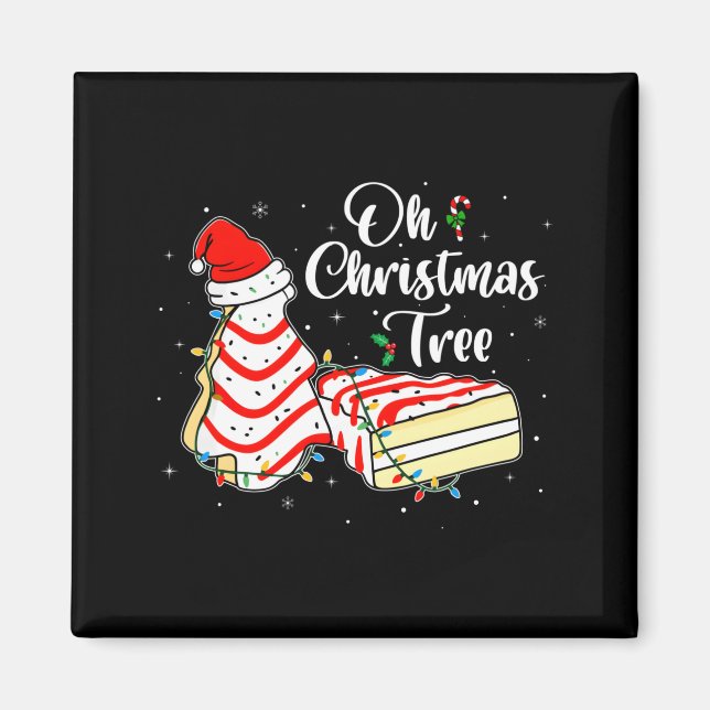 Imán Groovy Oh Christmas Tree Cakes Debbie Becky Jen Ca (Frente)
