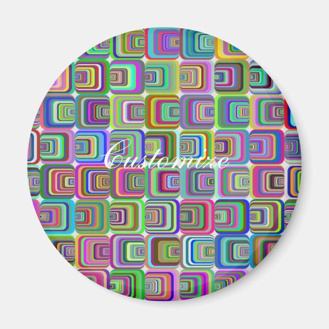 Imán Groovy psicodélico estilo hippie Thunder_Cove (Frente)