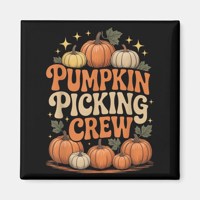 Imán Groovy Pumpkin Cking Crew Jersey Familiar Otoño F (Frente)