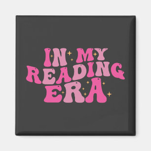 Imán Groovy retro en mi era de lectura