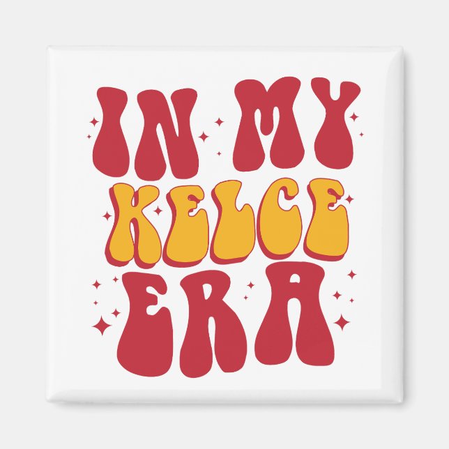 Imán Groovy retro en mi era Kelce (Frente)