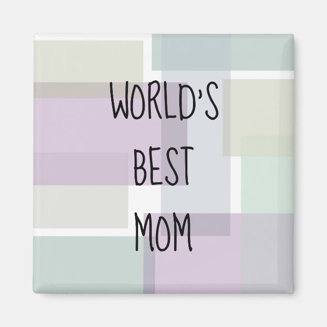 Imán Groovy Retro Green Dusty Blue Floral (Frente)