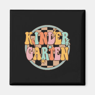 Imán Groovy Retro Kindergarten De Vuelta Al Profesor De