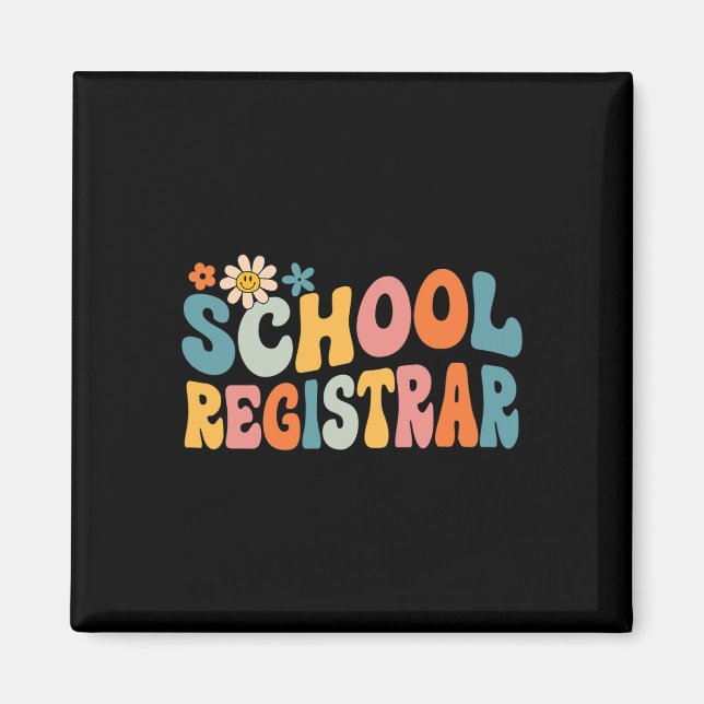 Imán Groovy School Registry de vuelta a la escuela (Frente)