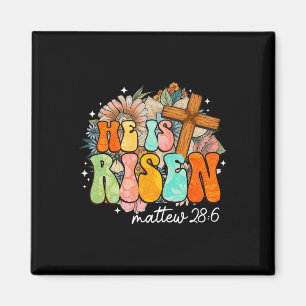 Imán Groovy Se Levanta Cruz Jesús Religioso Pascua Ch