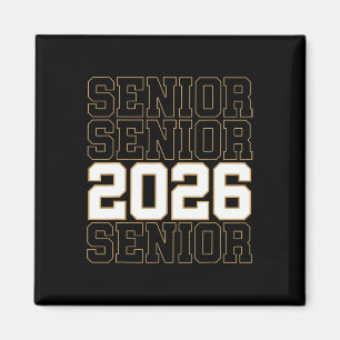 Imán Groovy Senior 2026 promoción de 2026 Graduado Seni