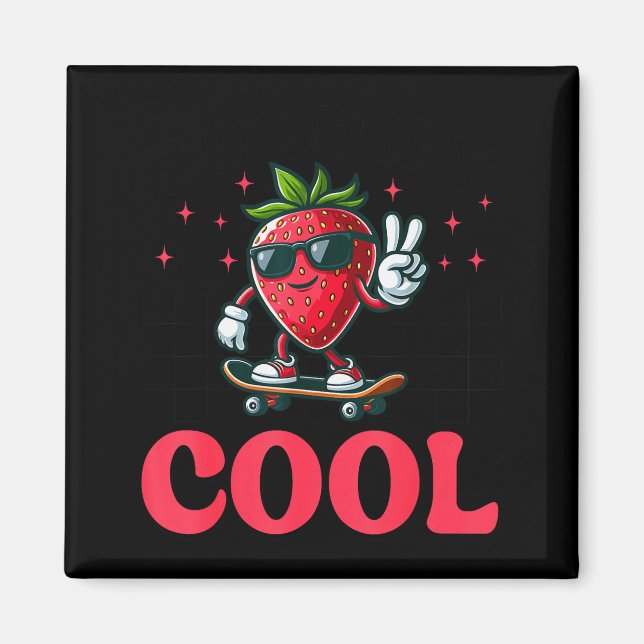 Imán Groovy So Berry Cool Fruit Lover Strawberry Season (Frente)