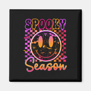 Imán Groovy Spooky Season Floral Hippie Halloween