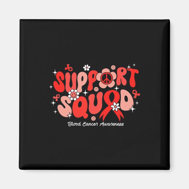 Imán Groovy Support Squad Cinta Roja Conciencia sobre e (Frente)