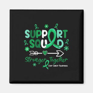Imán Groovy Support Squad Green Ribbon Cancer Hepático