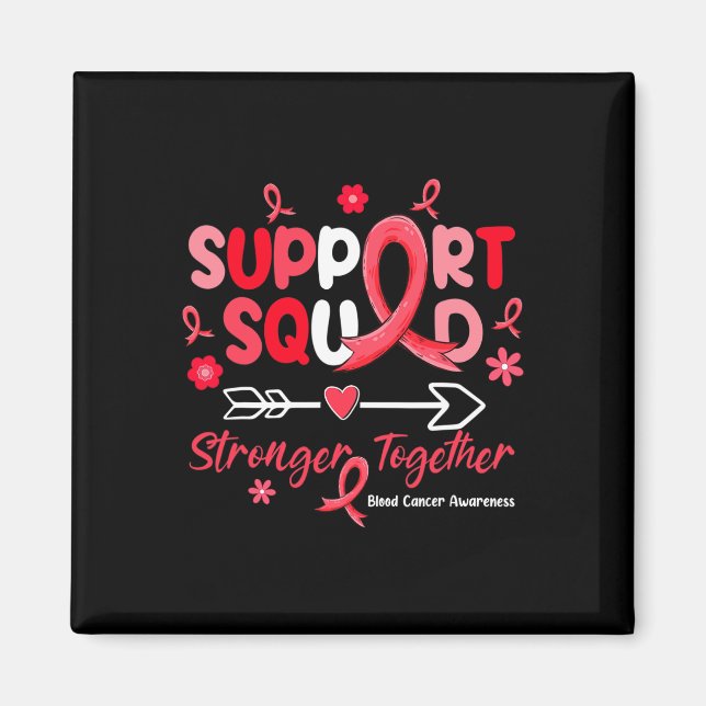 Imán Groovy Support Squad Red Ribbon Consciente del Cán (Frente)