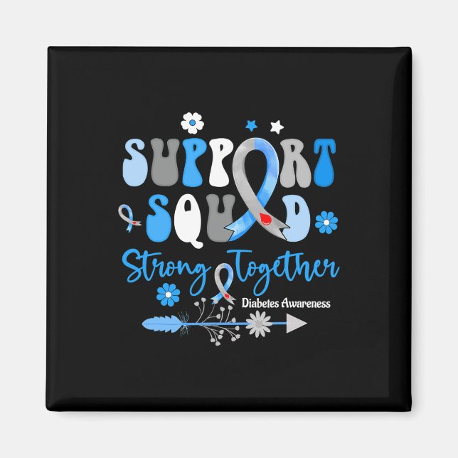 Imán Groovy Support Squad Ribbon T1d Sensibilización so (Frente)