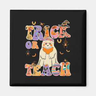 Imán Groovy Trick O Teach Halloween Teacher Life Retro