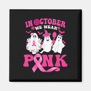 Imán Groovy Usa Cáncer De Mama Rosado Guerrero Aburrido