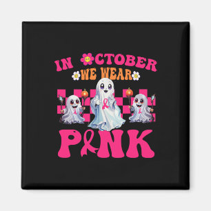 Imán Groovy Usa Cáncer De Mama Rosado Guerrero Aburrido