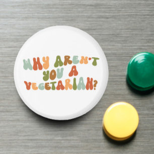 Imán Groovy y Retro ¿Por qué no eres vegetariano?