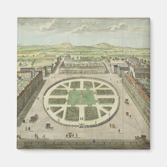 Imán Grosvenor Square, para 'Stow's Survey of London',  (Frente)