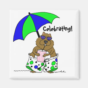 Imán Groundhog Day Beach Umbrella