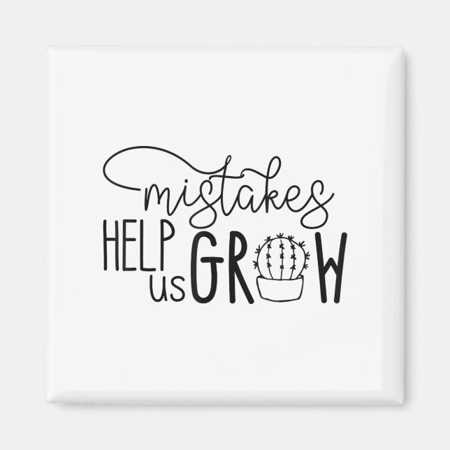 Imán Growth Mindset Teacher Mistakes Help Us Grow Men W (Frente)