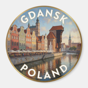 Imán Grúa de Gdansk Vista histórica del río Motlawa