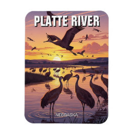 Imán Grullas de la arena del río Platte Viajes Nebraska
