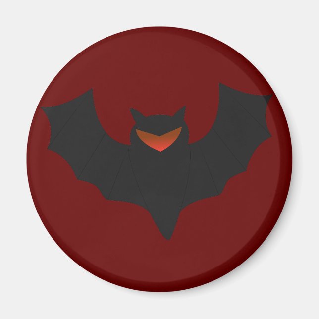 Imán Grumpy Bat Halloween Magnet (Frente)