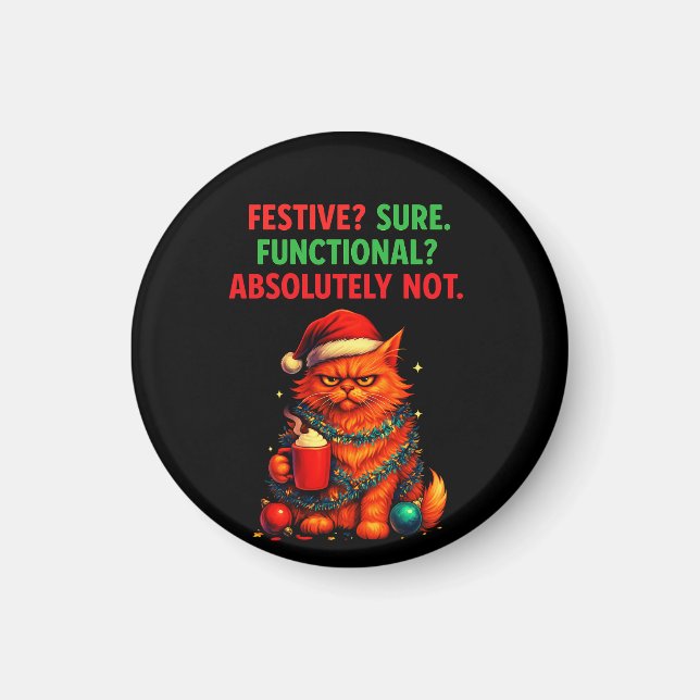Imán Grumpy Cat's Christmas Spirit: Festive but NOT Fun (Frente)
