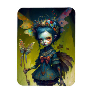 Imán Grumpy Fairy Pixie Fantasy Art