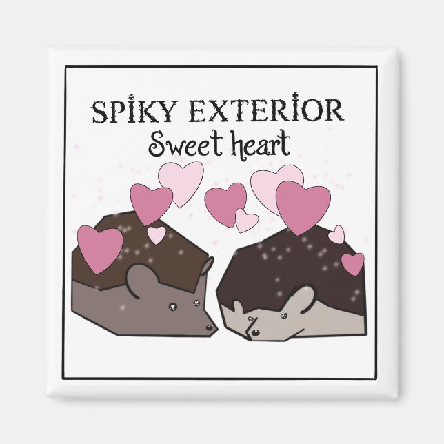 Imán Grumpy Valentine Hedgehog (Frente)