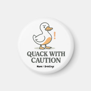 Imán Gruñe Con Cautela Arte Divertido de Pato Juguetó