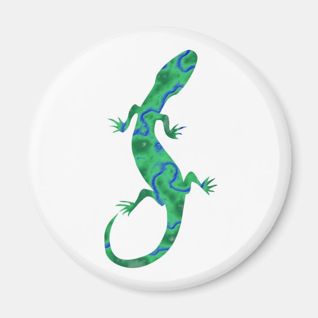 Imán Grüner Gecko ArtDeco (Frente)