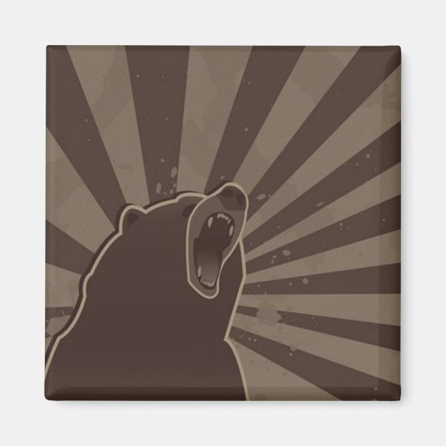 Imán Grunge Bear (Frente)