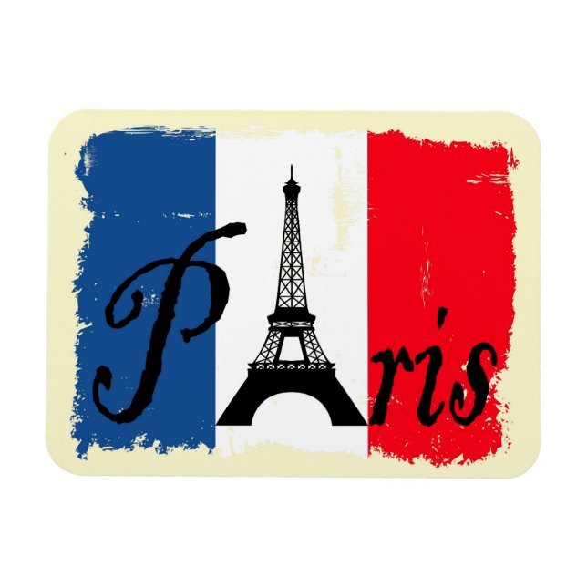 Imán Grunge de París (Horizontal)