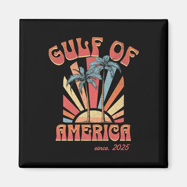 Imán Grunge Design Funny Retro 2025, Gulf Of Usa Americ (Frente)