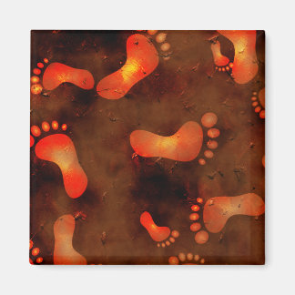 Imán Grunge Footprints