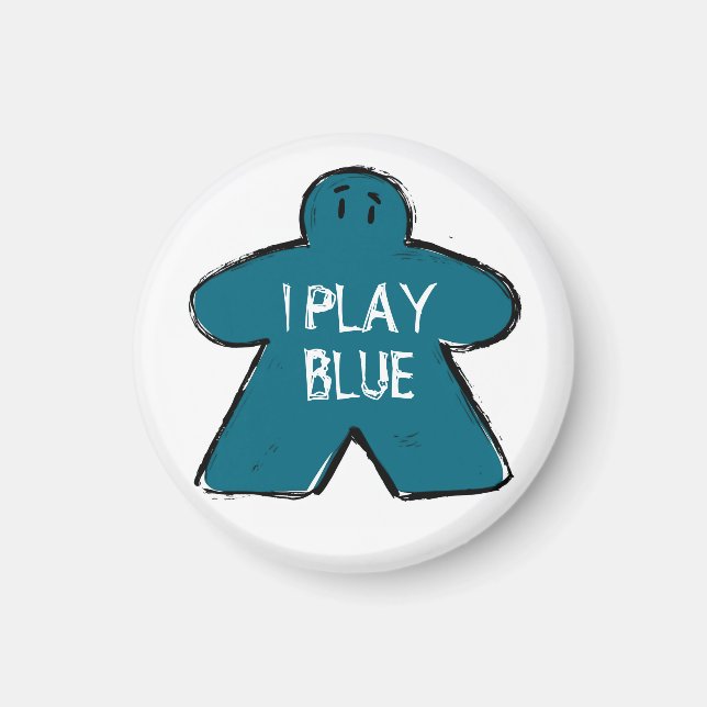 Imán Grunge Grunge Blue Meeple Board (Frente)