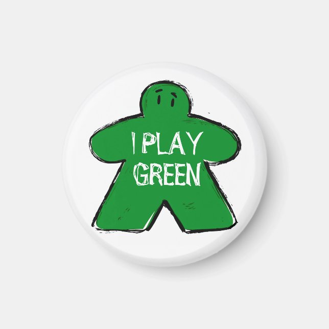 Imán Grunge Grunge Green Meeple Board (Frente)
