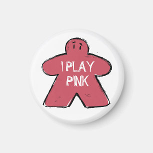 Imán Grunge Grunge Grunge Pink Meeple Board