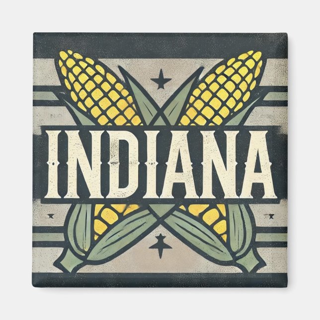 Imán Grunge Indiana Corn (Frente)